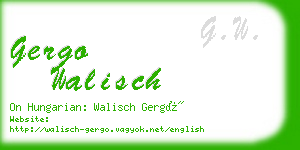 gergo walisch business card